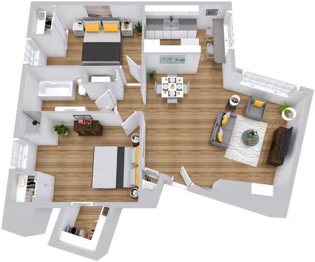 B1B 2x1 29 floor plan